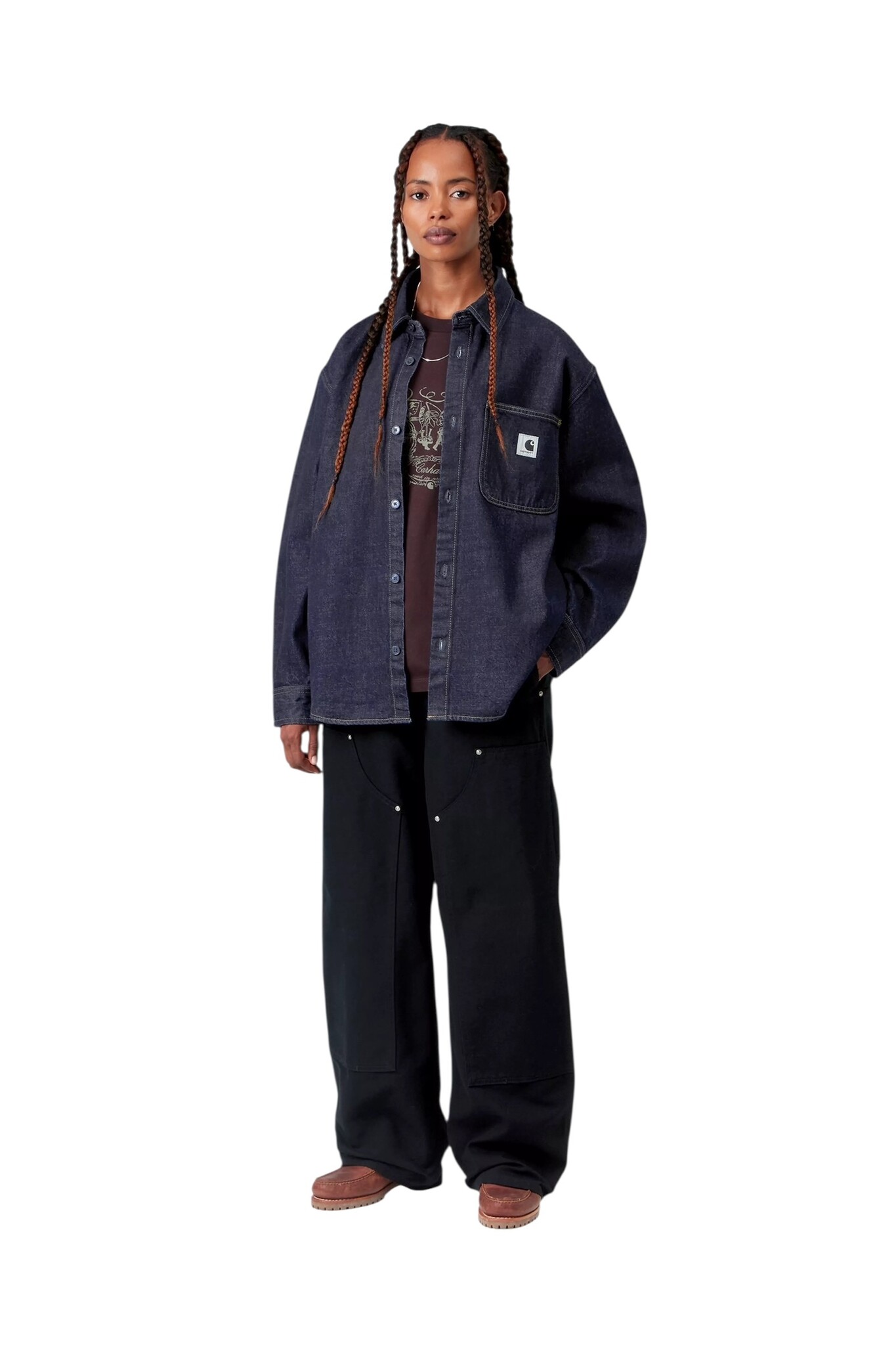 Carhartt WIP W' L/S Marly Shirt Jkt - Blue Heavy Stone Wash