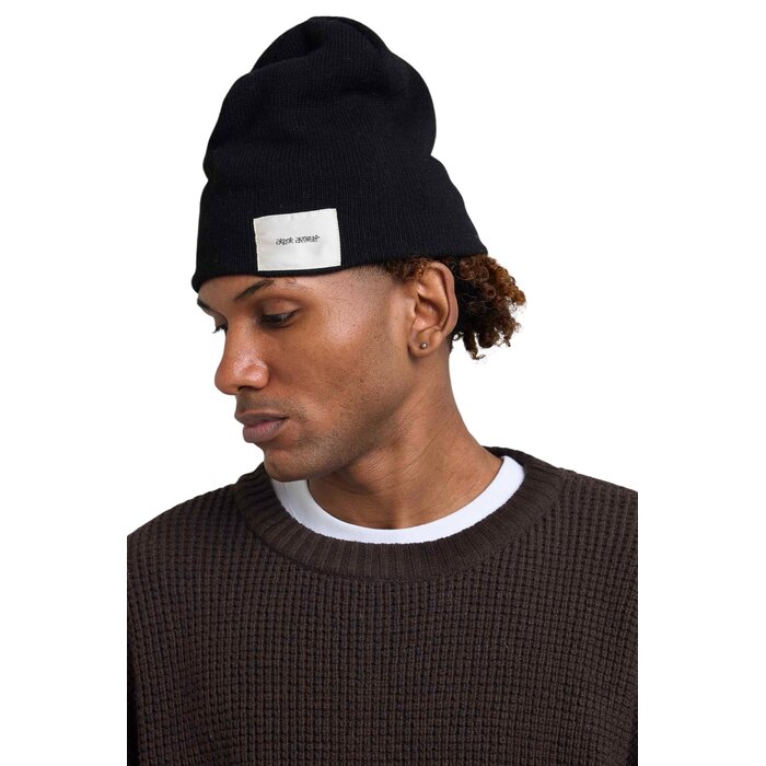 Arbor Antwerp Black Patch Beanie - Black