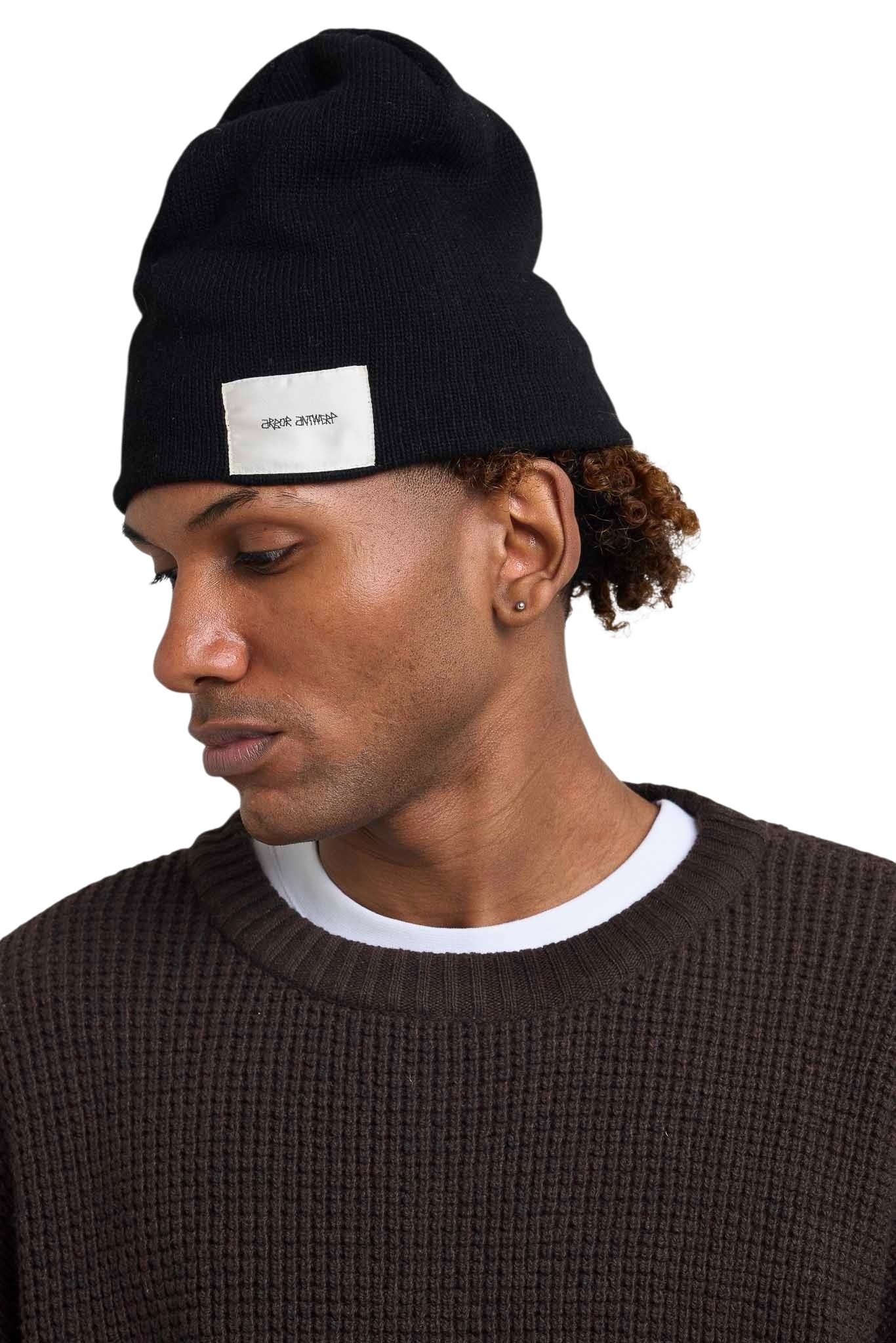 Arbor Antwerp Black Patch Beanie - Black