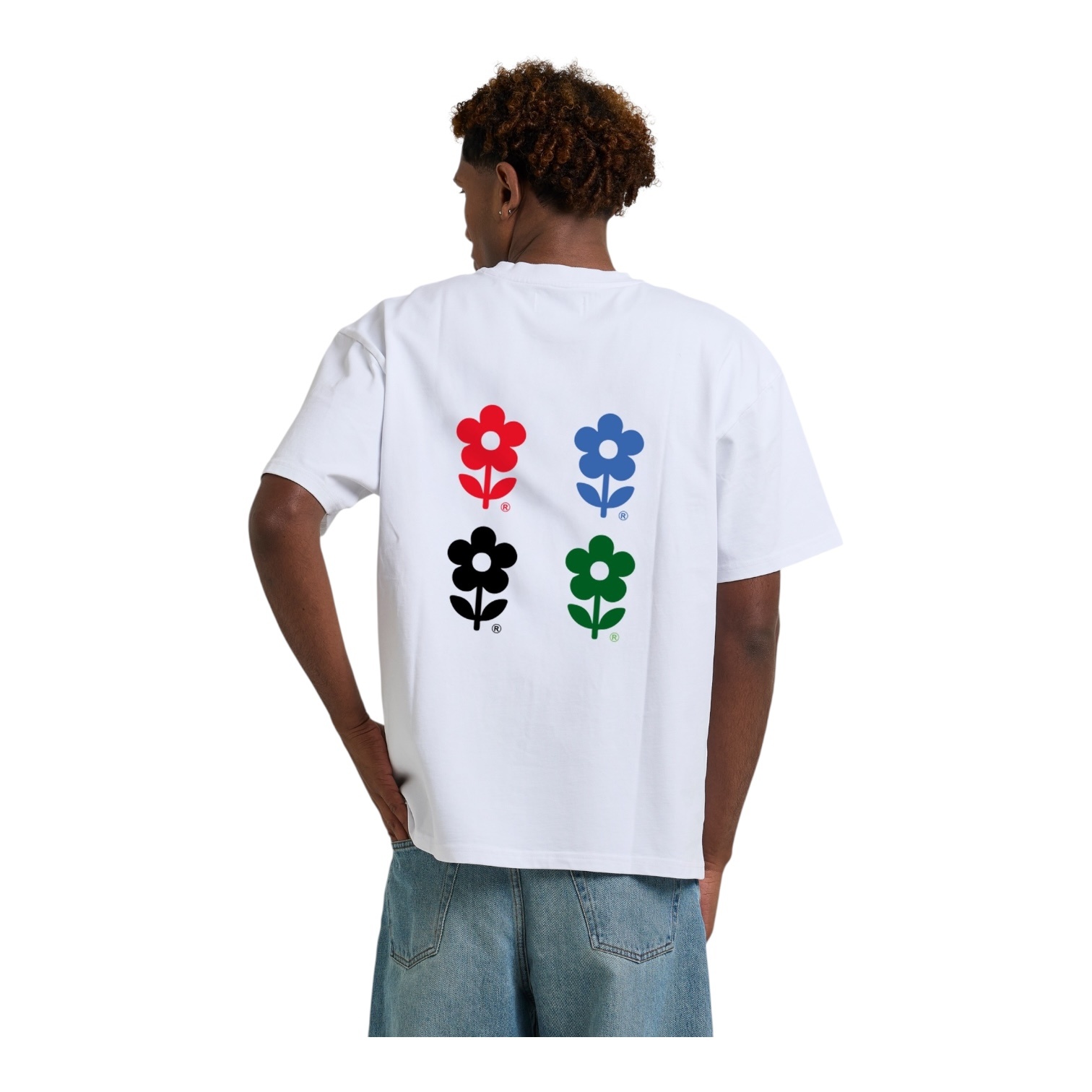 Arbor Antwerp Four Flower T-shirt - White