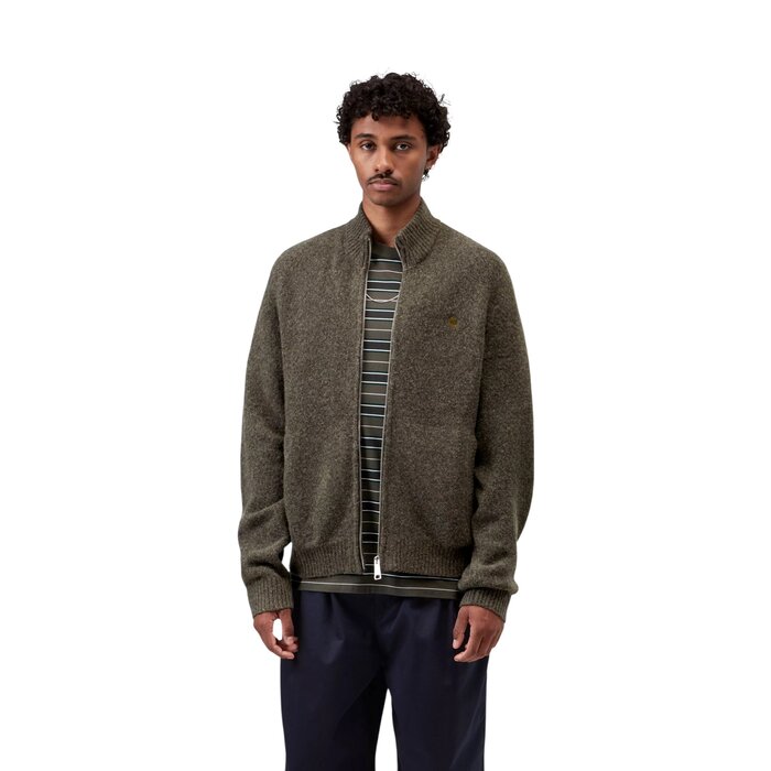 Carhartt WIP Curtis Sweater Jacket - Tangled Shungite