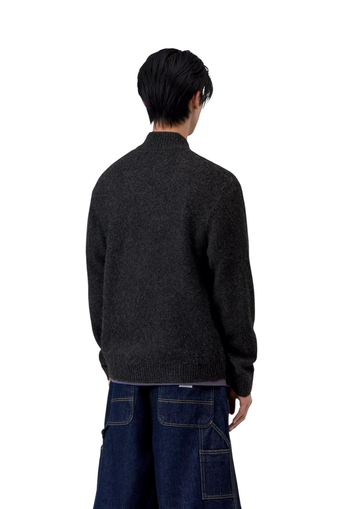 Carhartt WIP Curtis Sweater Jacket - Tangled Black