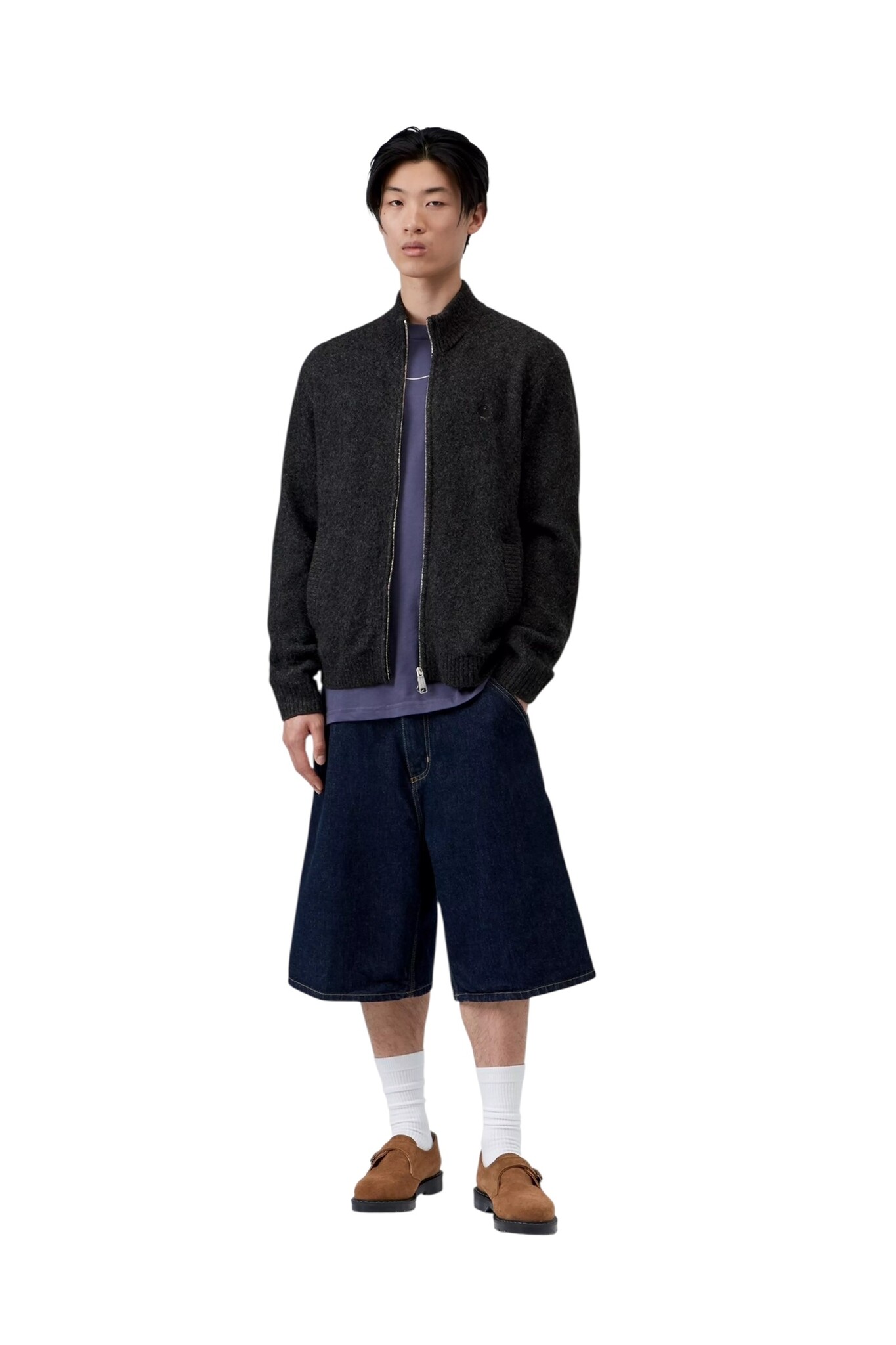 Carhartt WIP Curtis Sweater Jacket - Tangled Black