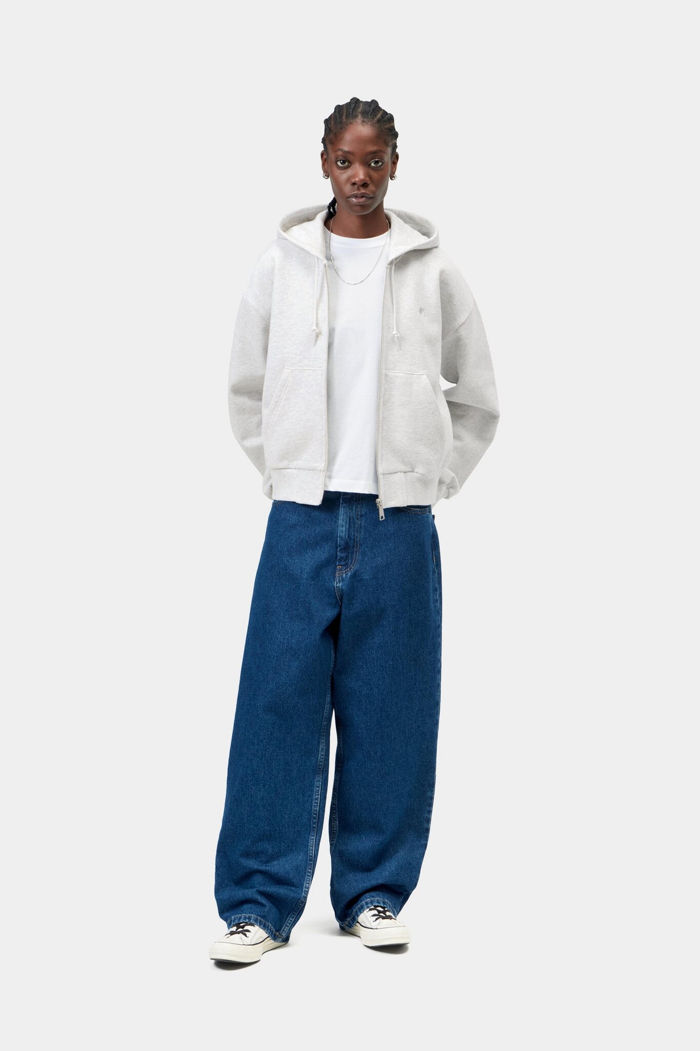 Carhartt WIP W' Hooded Casey Jacket - Ash Heather/Silver