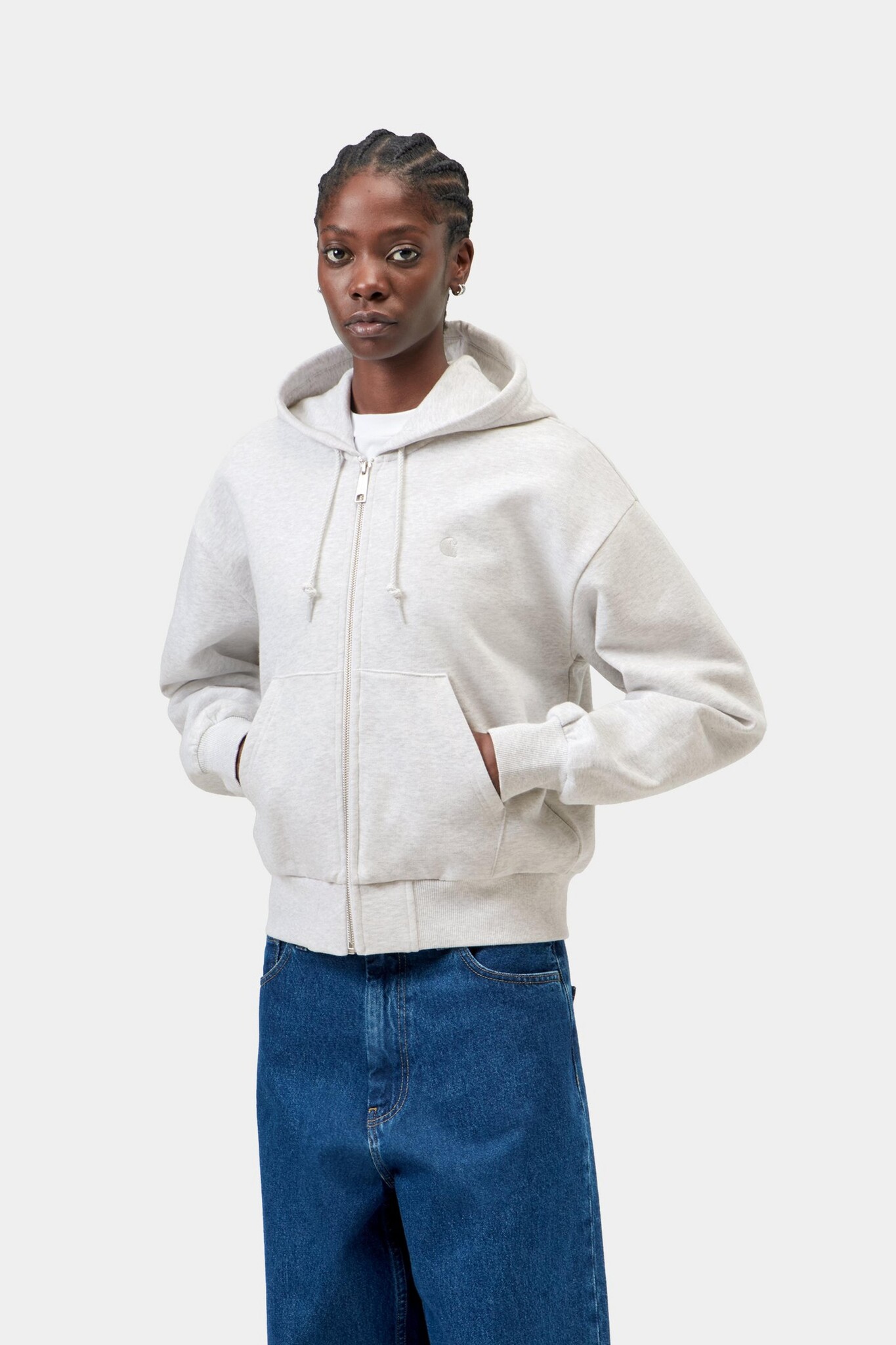 Carhartt WIP W' Hooded Casey Jacket - Ash Heather/Silver
