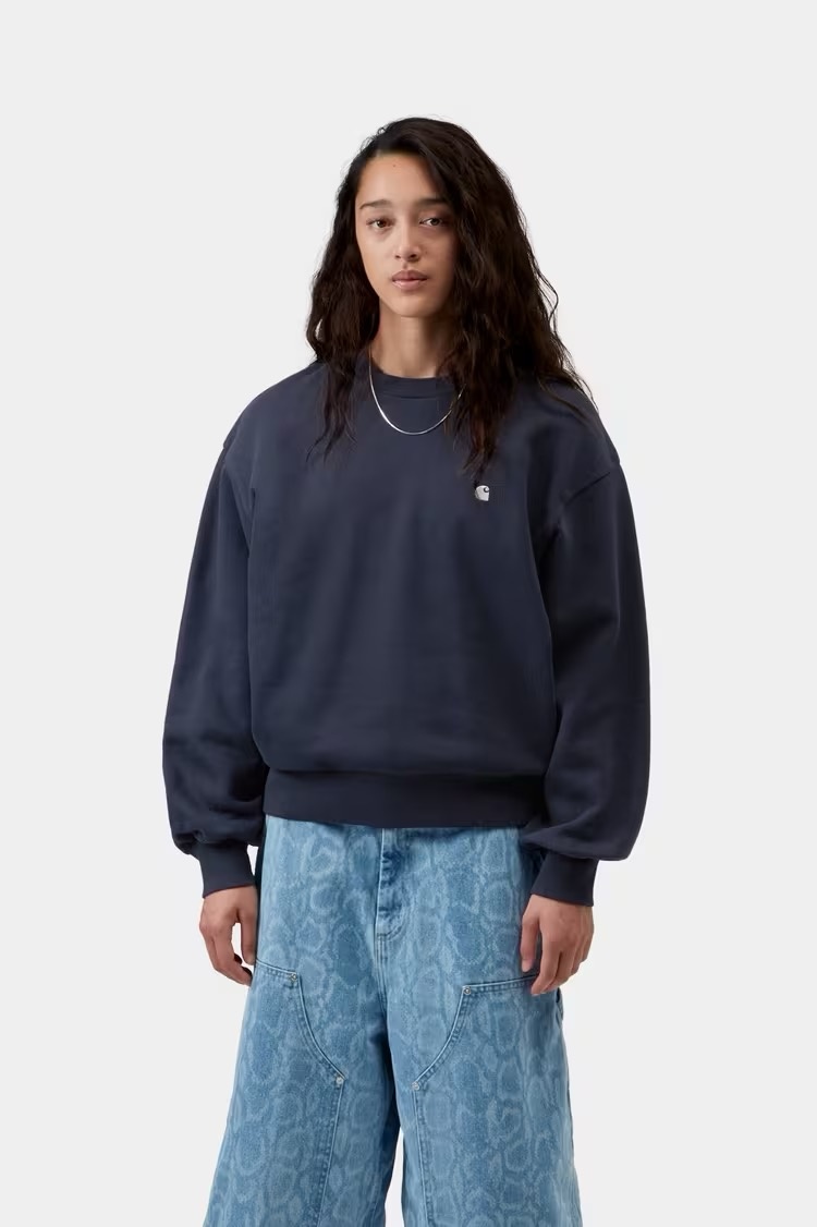 Carhartt WIP W' Casey Sweatshirt - Dark Navy/Silver
