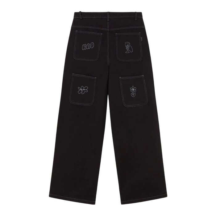 Kaotiko Denim Pants Breeze Club - Black
