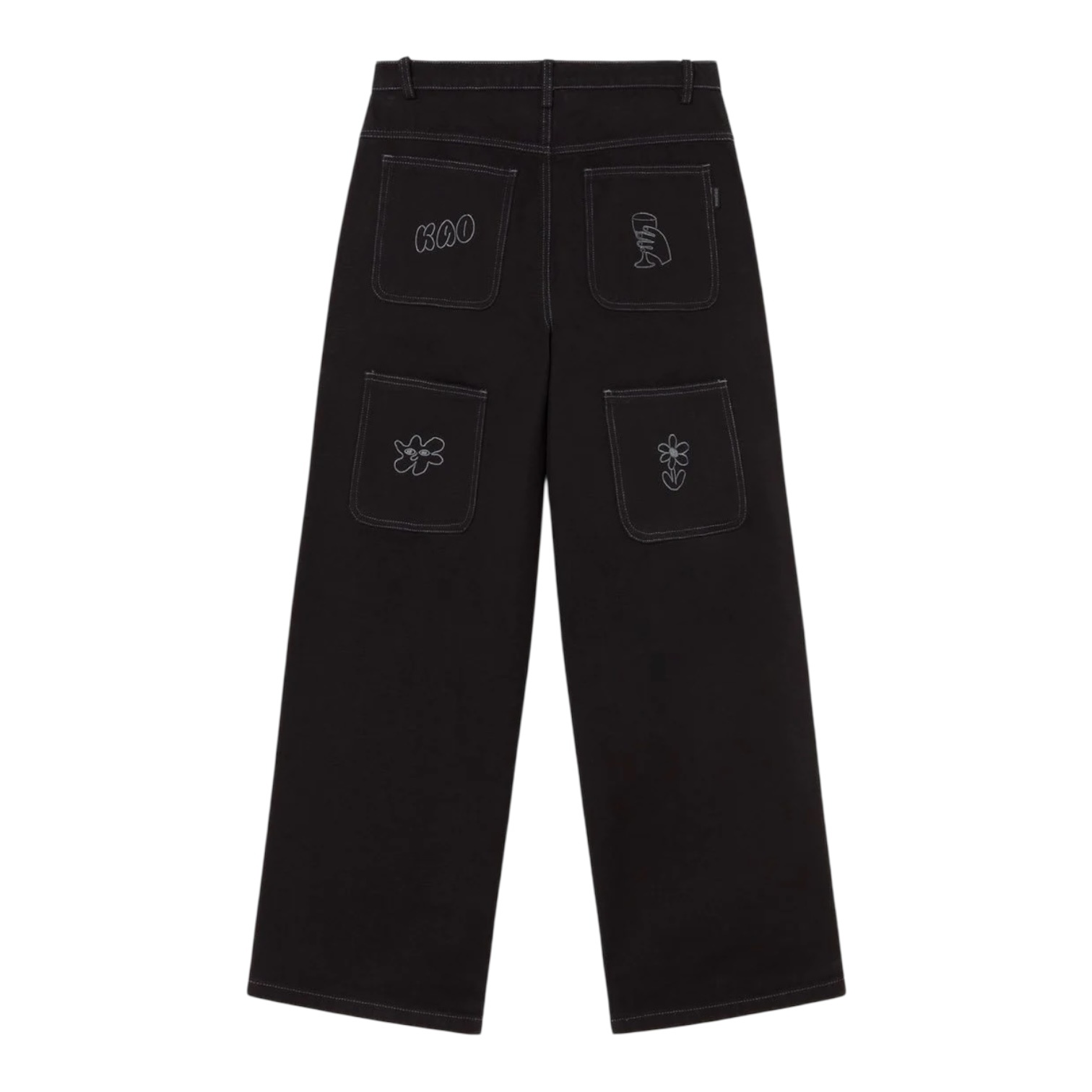 Kaotiko Denim Pants Breeze Club - Black