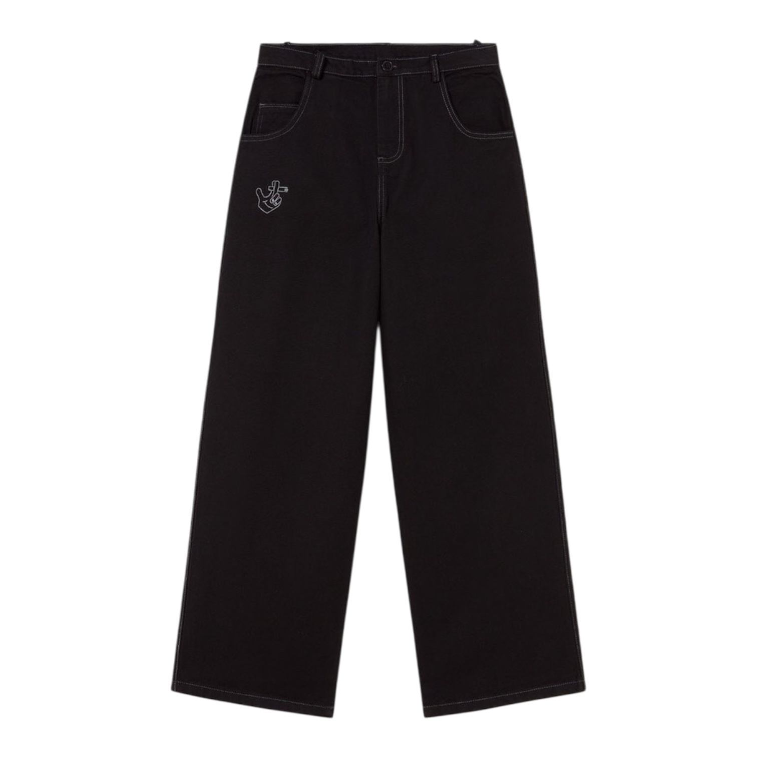 Kaotiko Denim Pants Breeze Club - Black