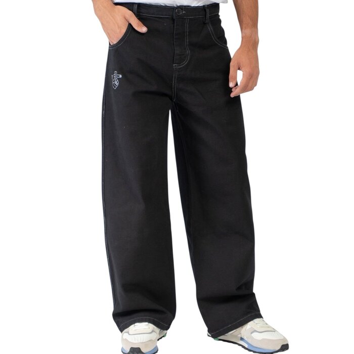 Kaotiko Denim Pants Breeze Club - Black