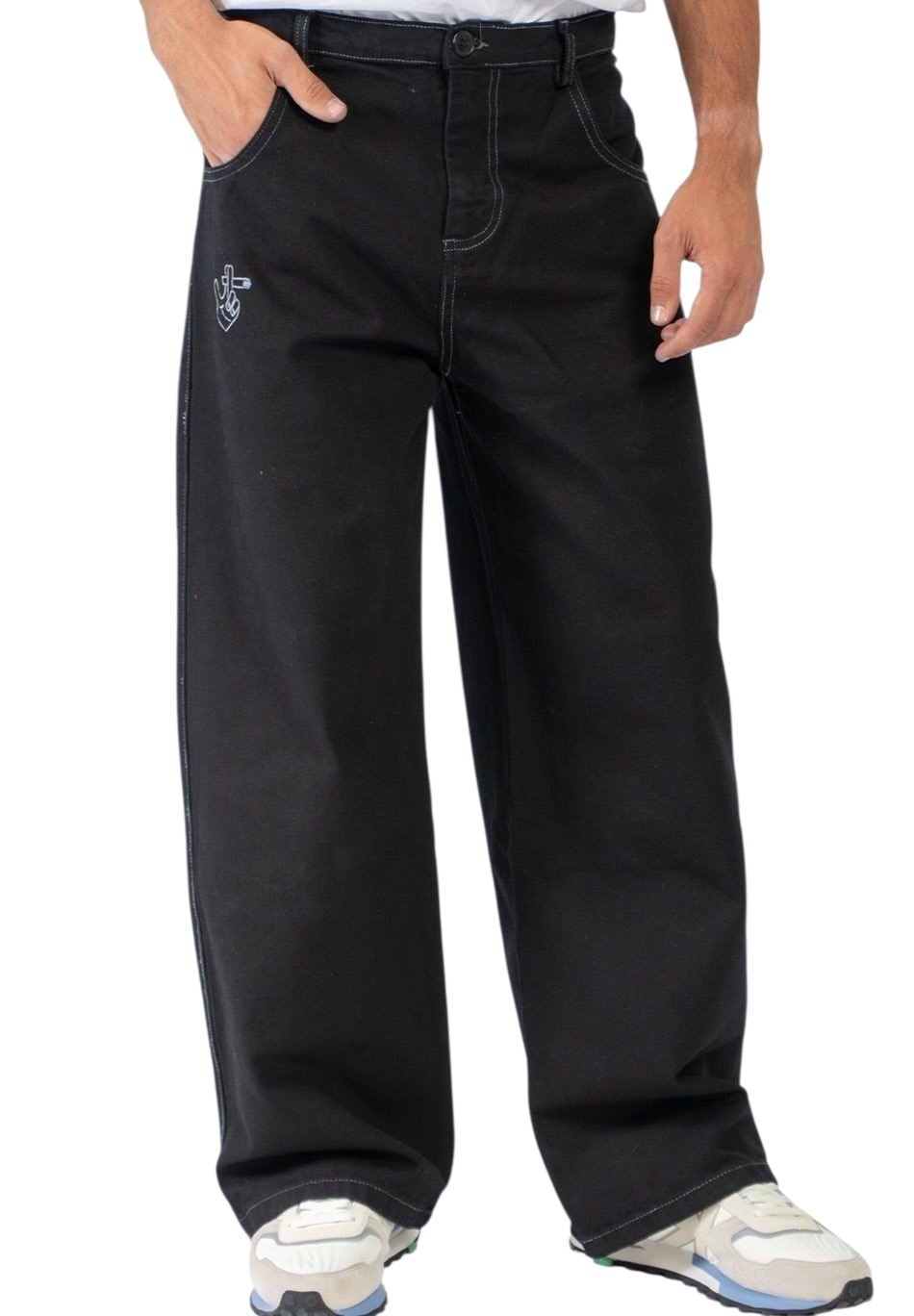 Kaotiko Denim Pants Breeze Club - Black