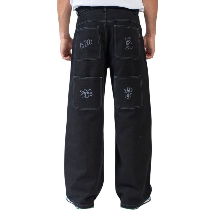 Kaotiko Denim Pants Breeze Club - Black