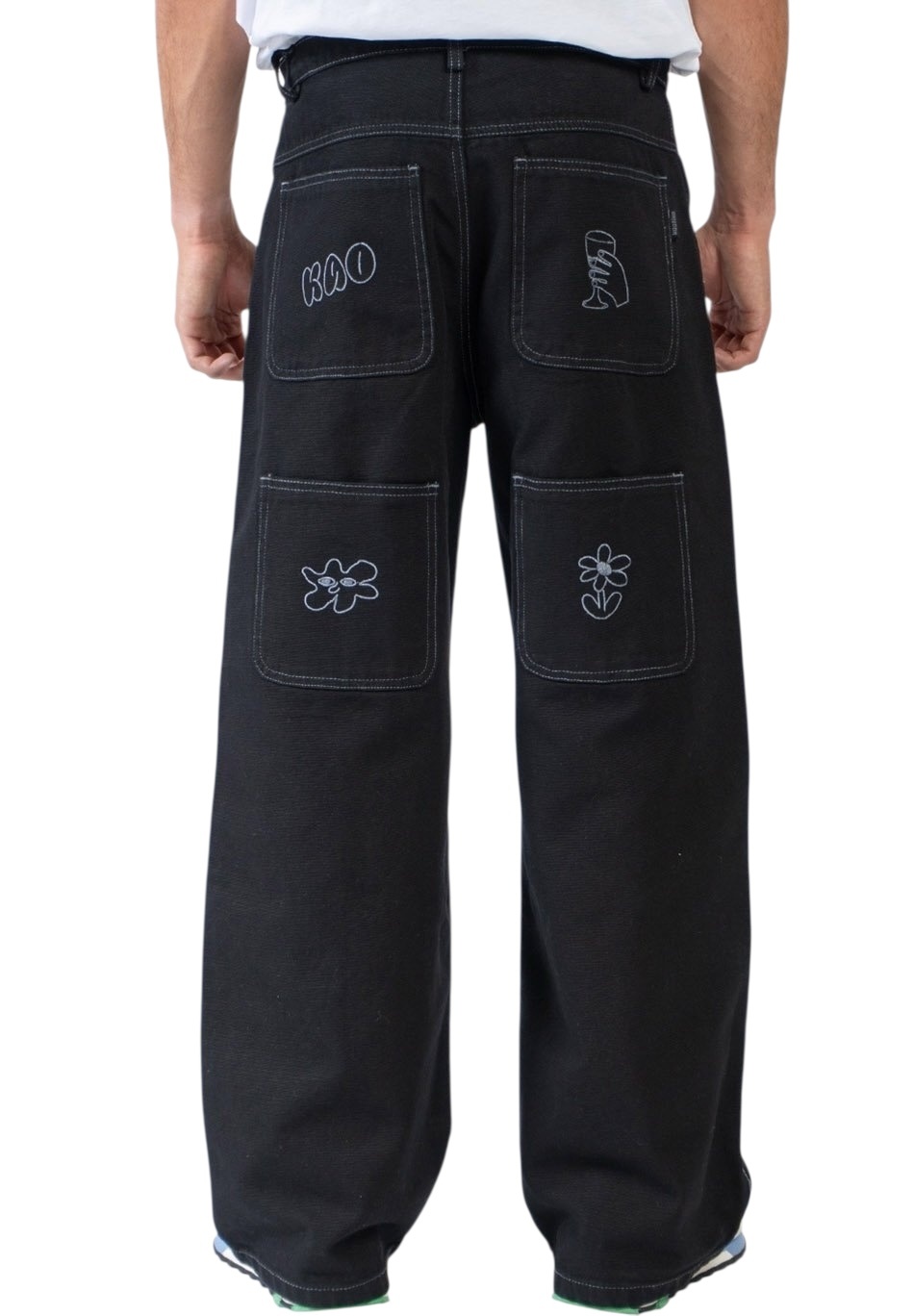 Kaotiko Denim Pants Breeze Club - Black