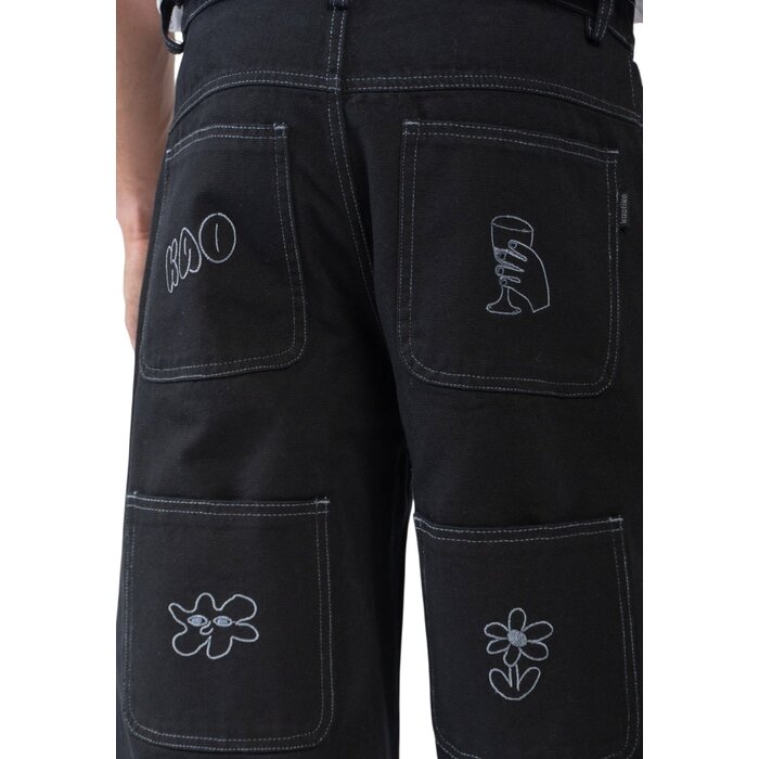 Kaotiko Denim Pants Breeze Club - Black