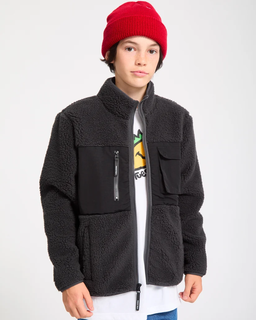 Volcom Kids Storm Stone Zip Fleece - Black