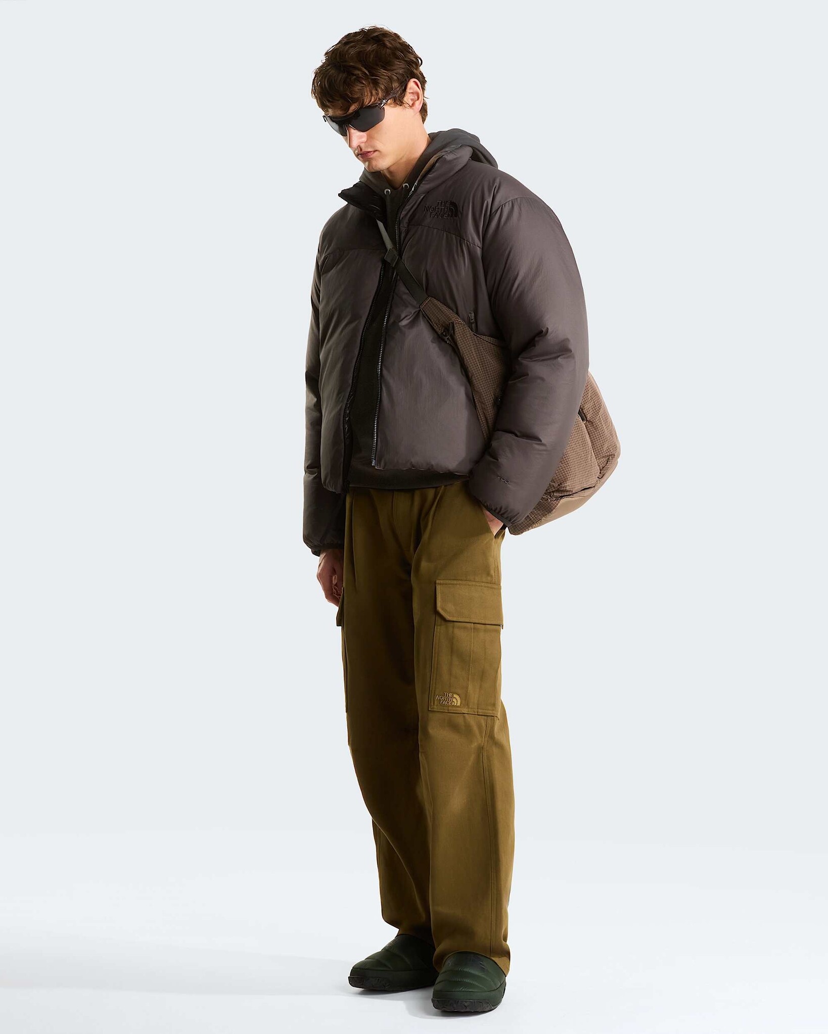 The North Face M Nuptse Mule - Bottle Green/TNF Black