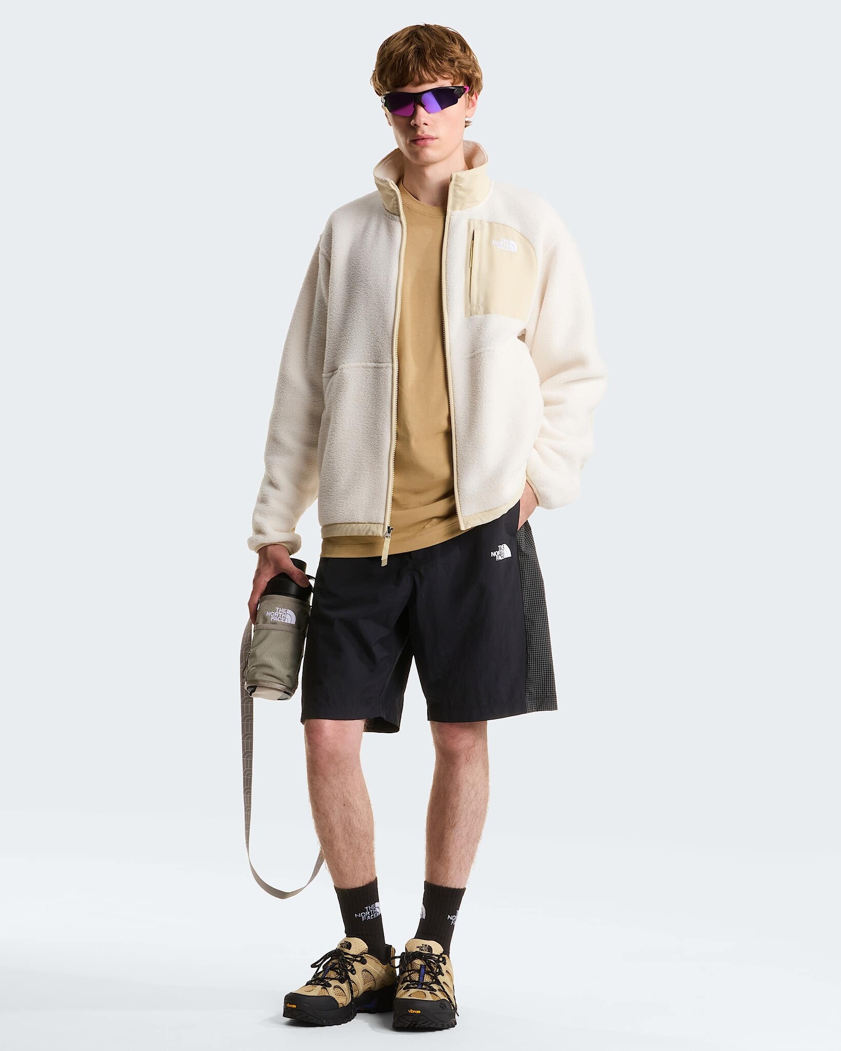 The North Face M' Yum Offpeak Full Zip Jacket - White Dune/Desert Stone