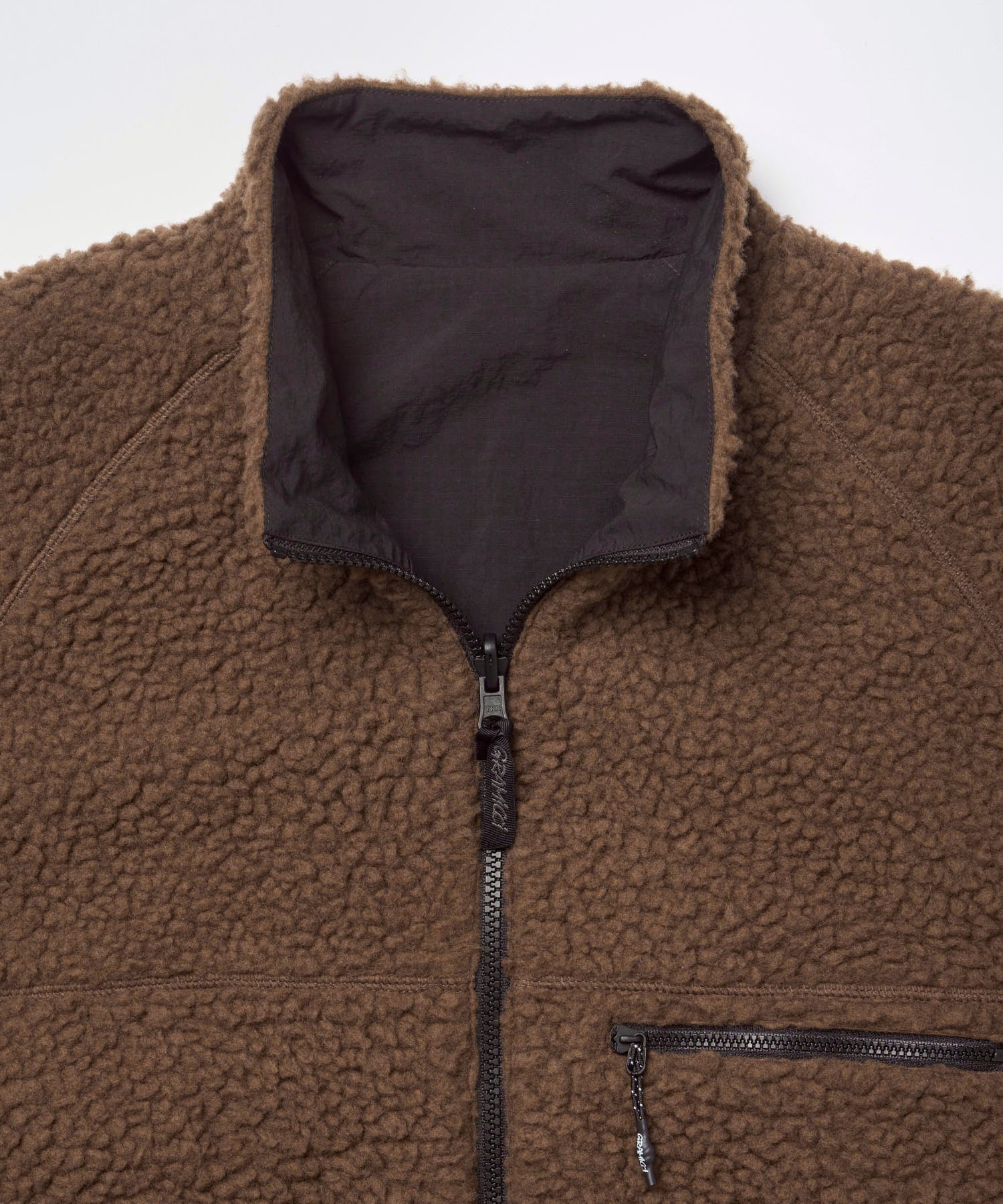Gramicci Reversible Sherpa Jacket - Dark Brown/Black