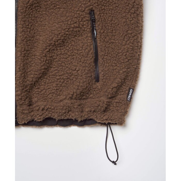 Gramicci Reversible Sherpa Jacket - Dark Brown/Black