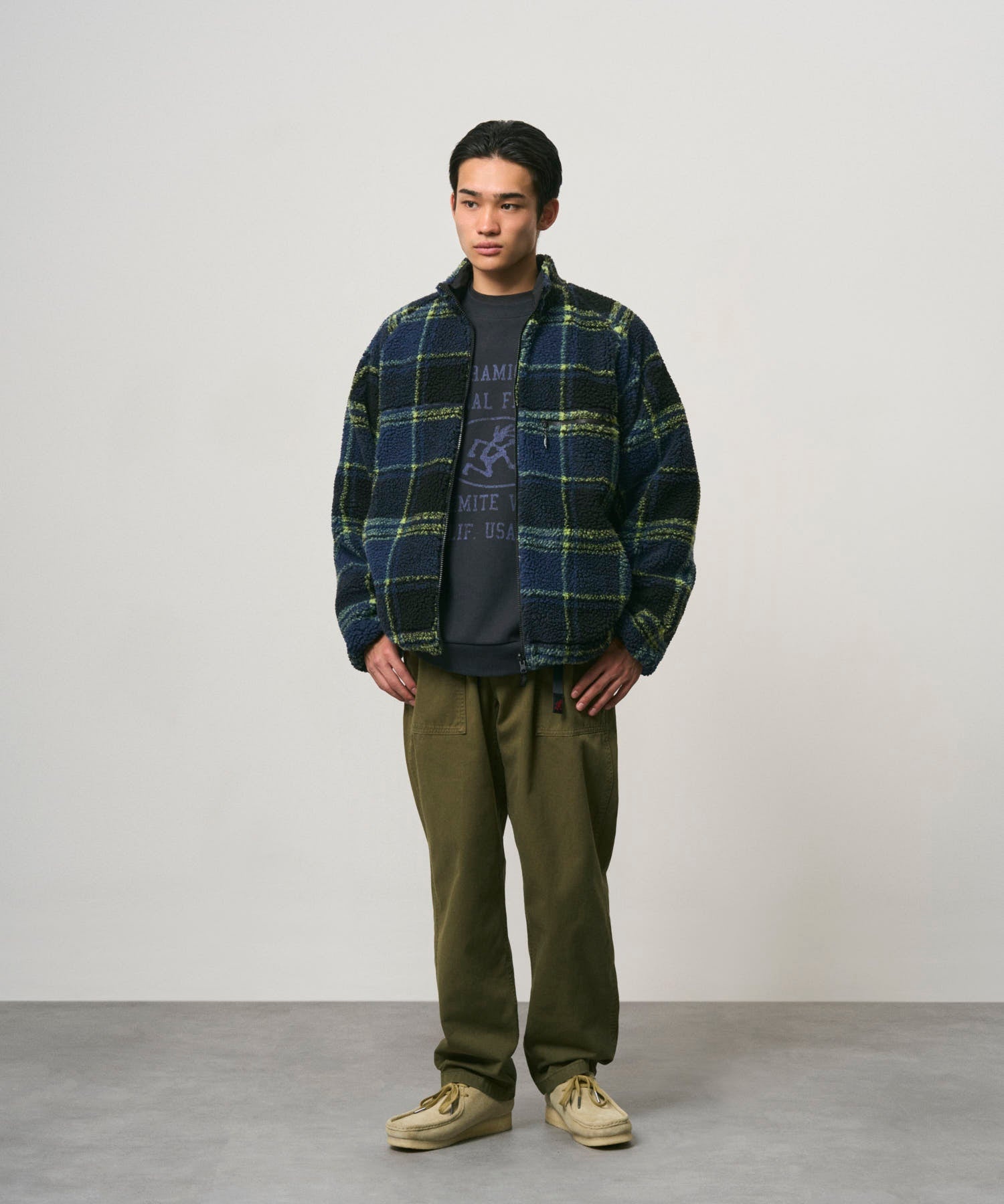 Gramicci Shadow Plaid Sherpa Jacket - Plaid/Black
