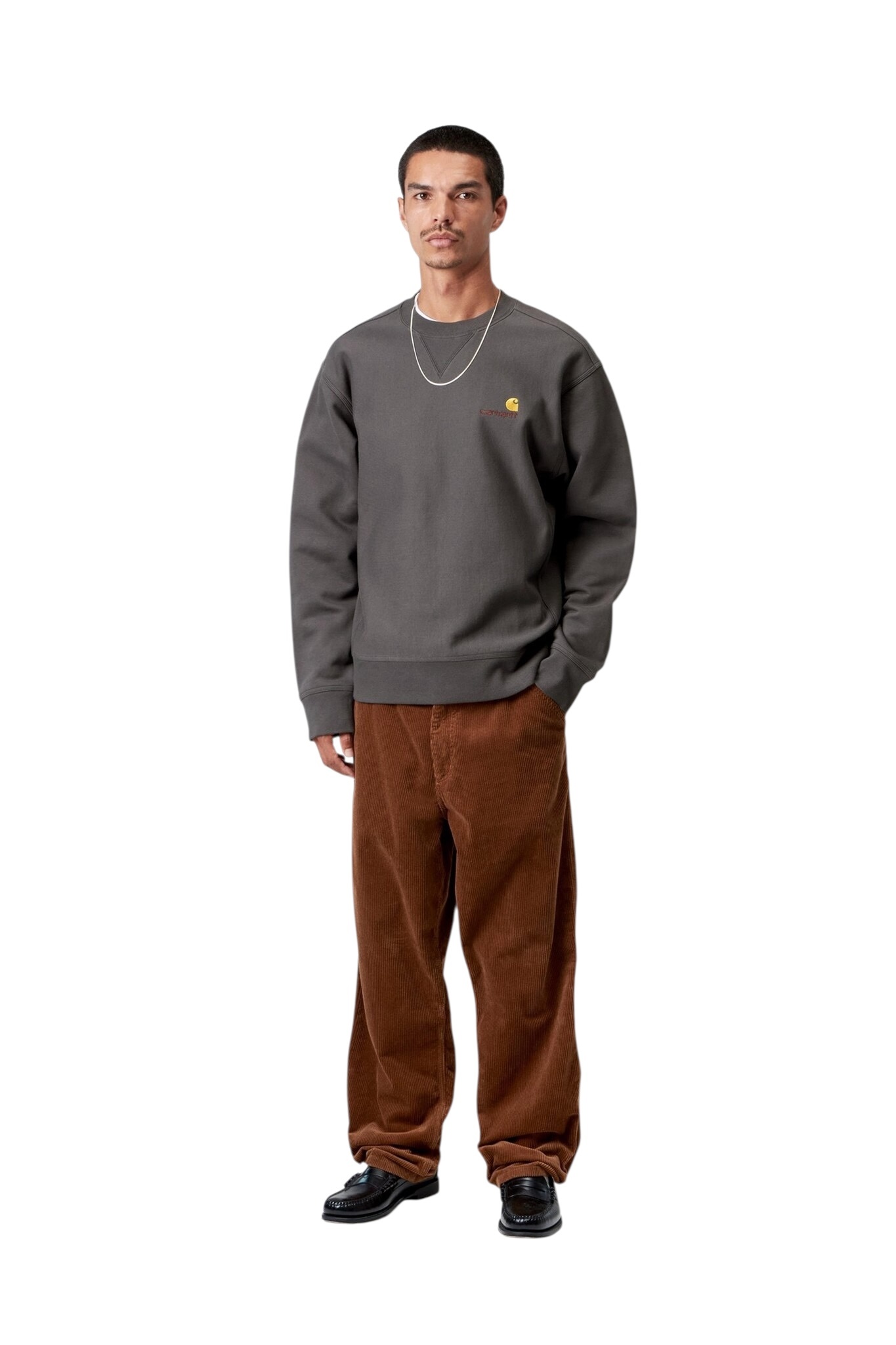 Carhartt WIP American Script Sweat - Graphite