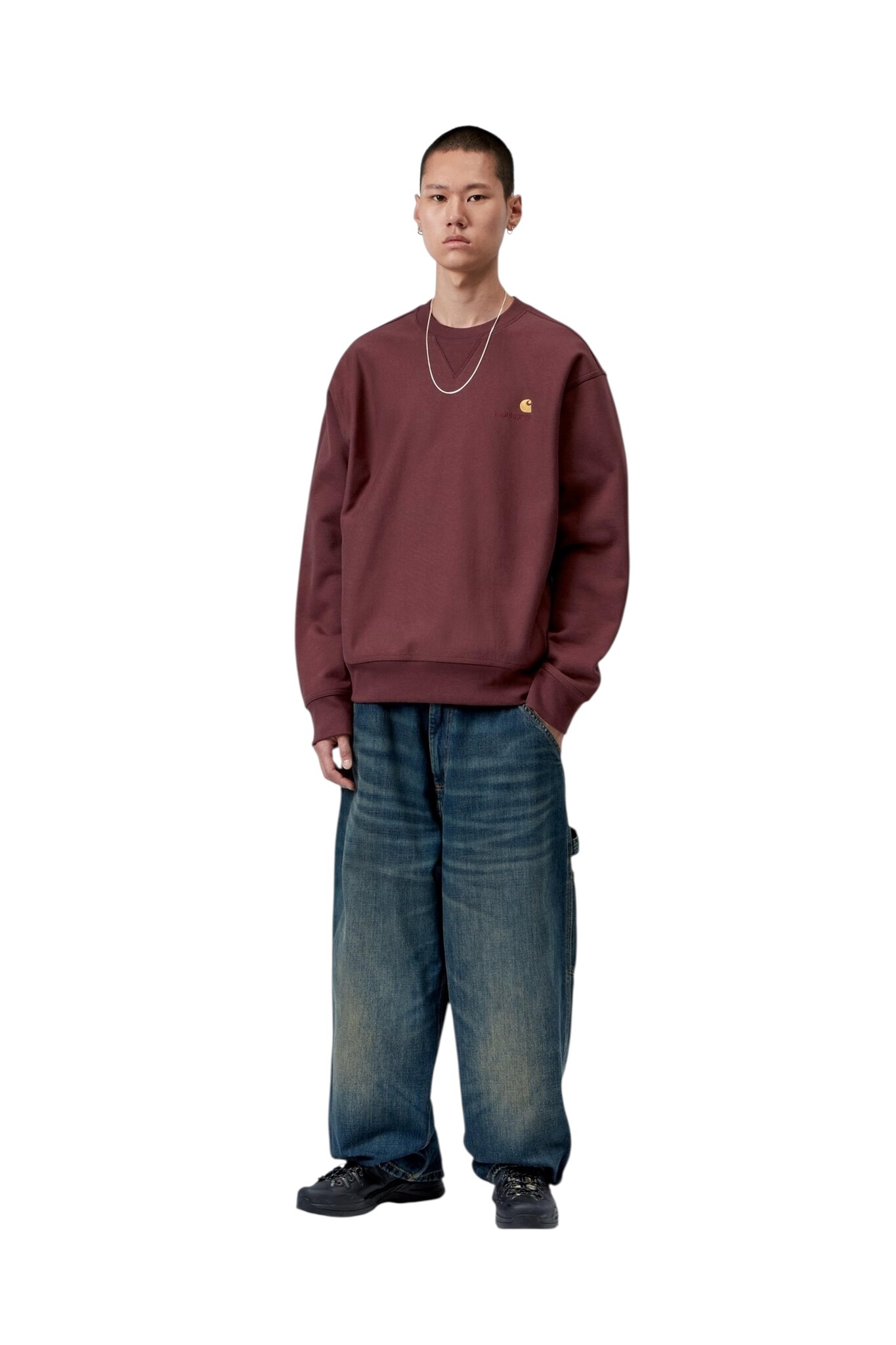 Carhartt WIP American Script Sweat - Amarone