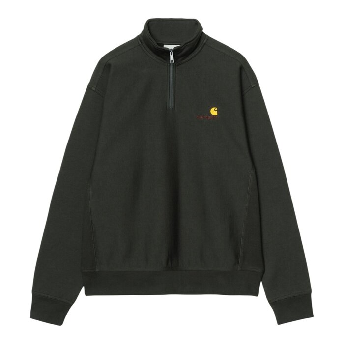 Carhartt WIP Half Zip American Script Sweat - Raven