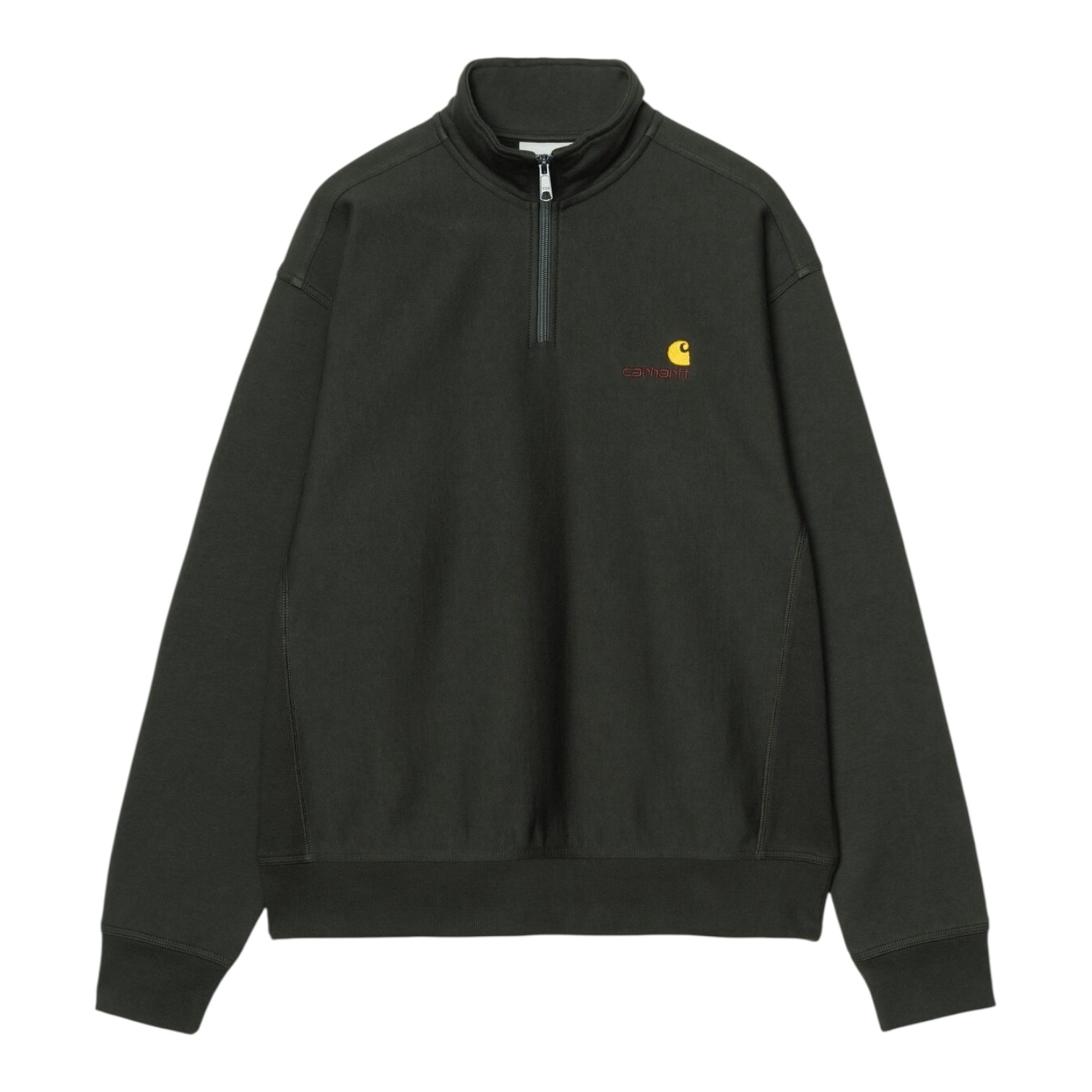 Carhartt WIP Half Zip American Script Sweat - Raven