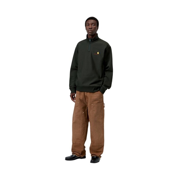 Carhartt WIP Half Zip American Script Sweat - Raven