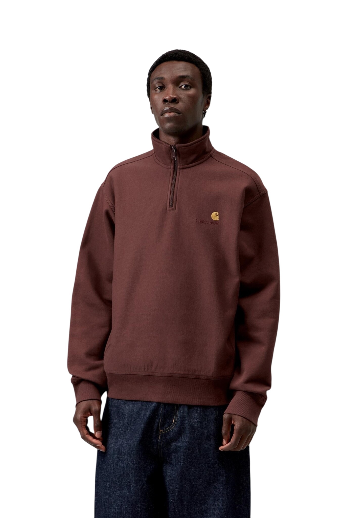 Carhartt WIP Half zip American Script - Amarone