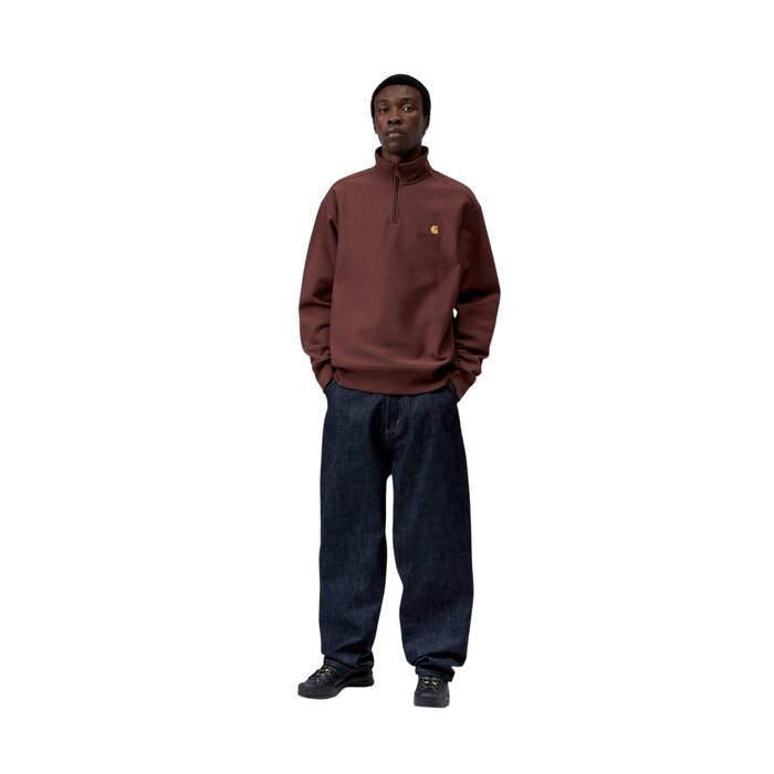Carhartt WIP Half zip American Script - Amarone
