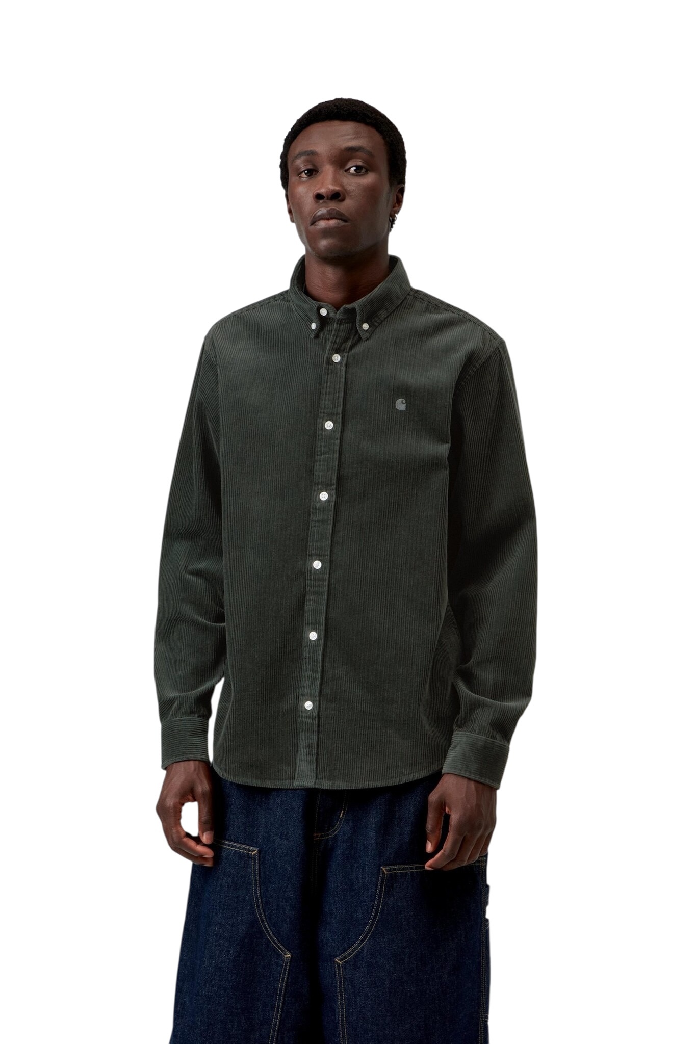Carhartt WIP L/S Madison Cord Shirt - Raven