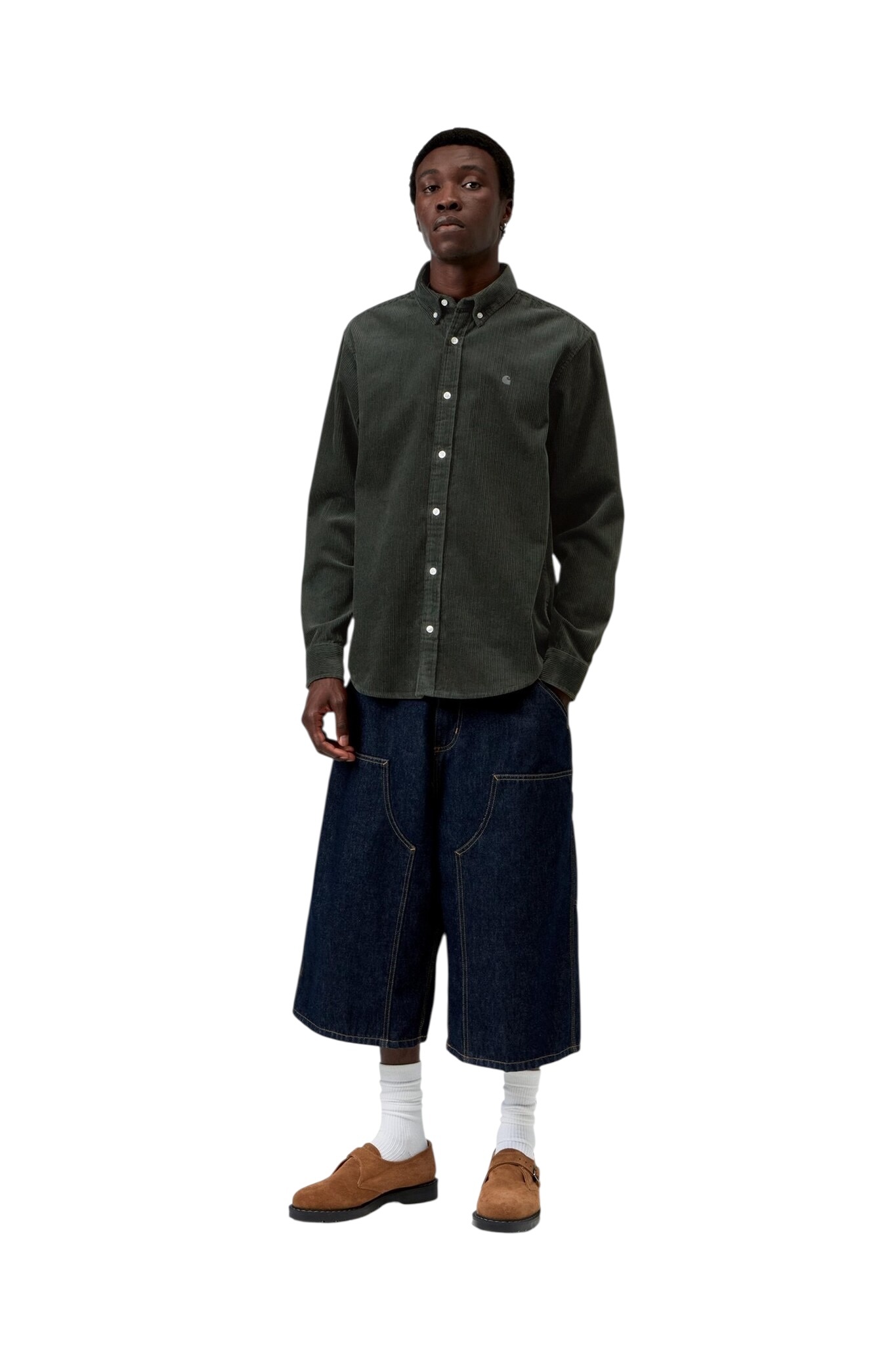 Carhartt WIP L/S Madison Cord Shirt - Raven
