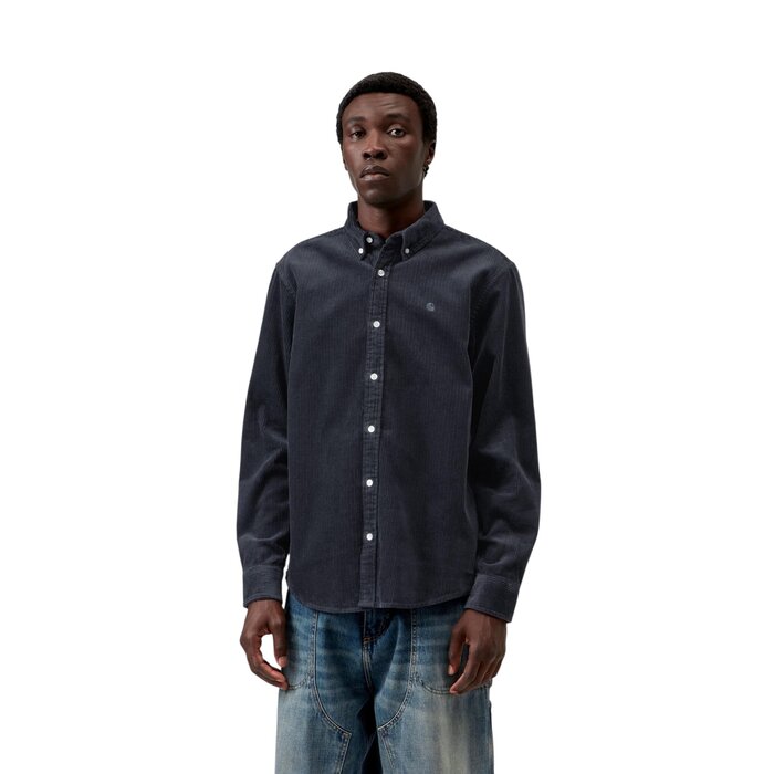 Carhartt WIP L/S Madison Cord Shirt - Dark Navy