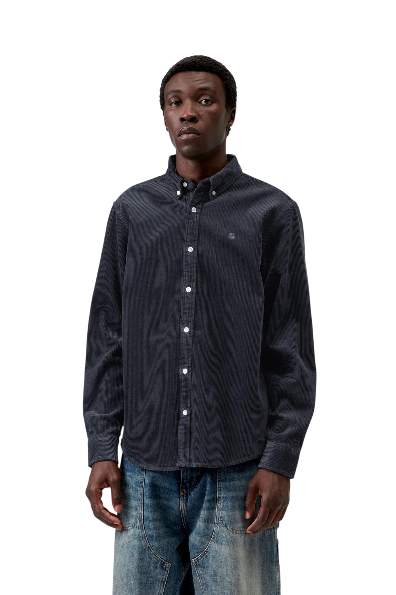 Carhartt WIP L/S Madison Cord Shirt - Dark Navy
