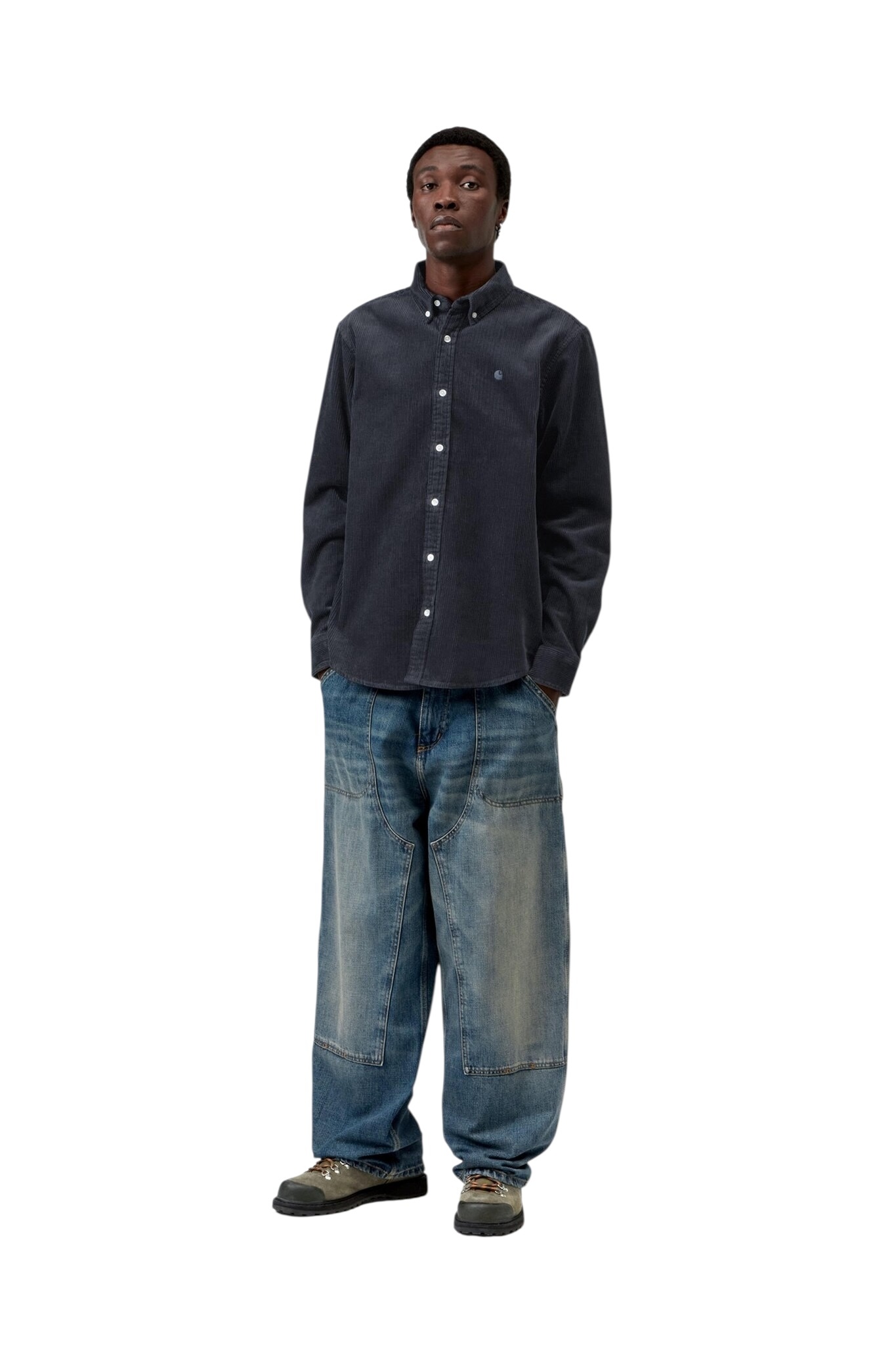 Carhartt WIP L/S Madison Cord Shirt - Dark Navy