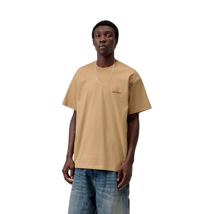 Carhartt WIP S/S American Script T-Shirt - Wip Dusty H Brown
