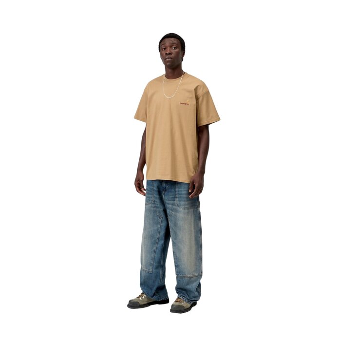 Carhartt WIP S/S American Script T-Shirt - Wip Dusty H Brown