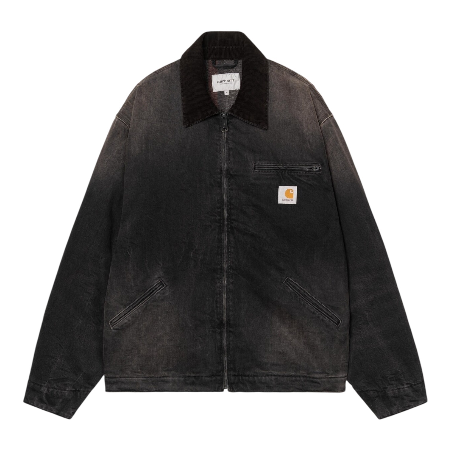 Carhartt WIP OG Detroit Jacket - Black/Black Tobacco Used Wash