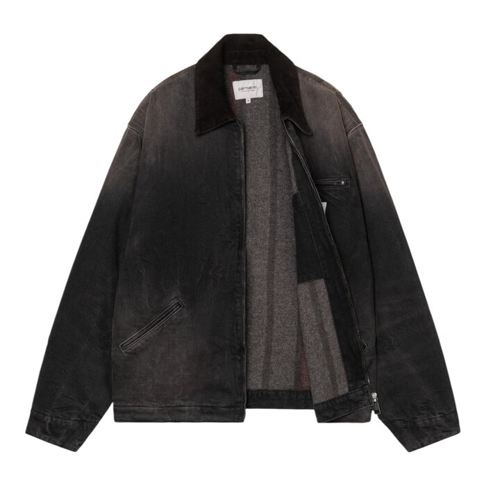 Carhartt WIP OG Detroit Jacket - Black/Black Tobacco Used Wash