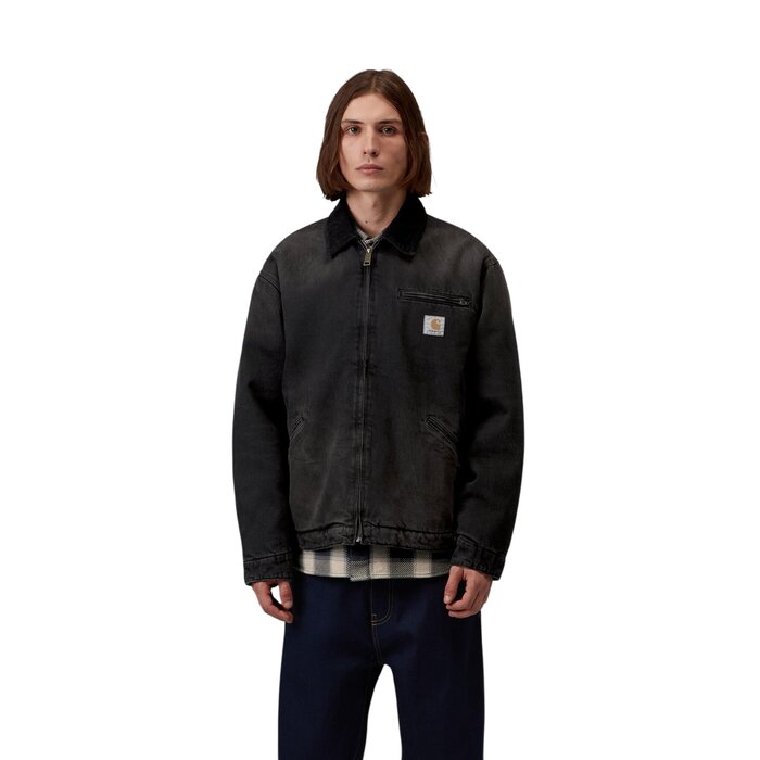 Carhartt WIP OG Detroit Jacket - Black/Black Tobacco Used Wash