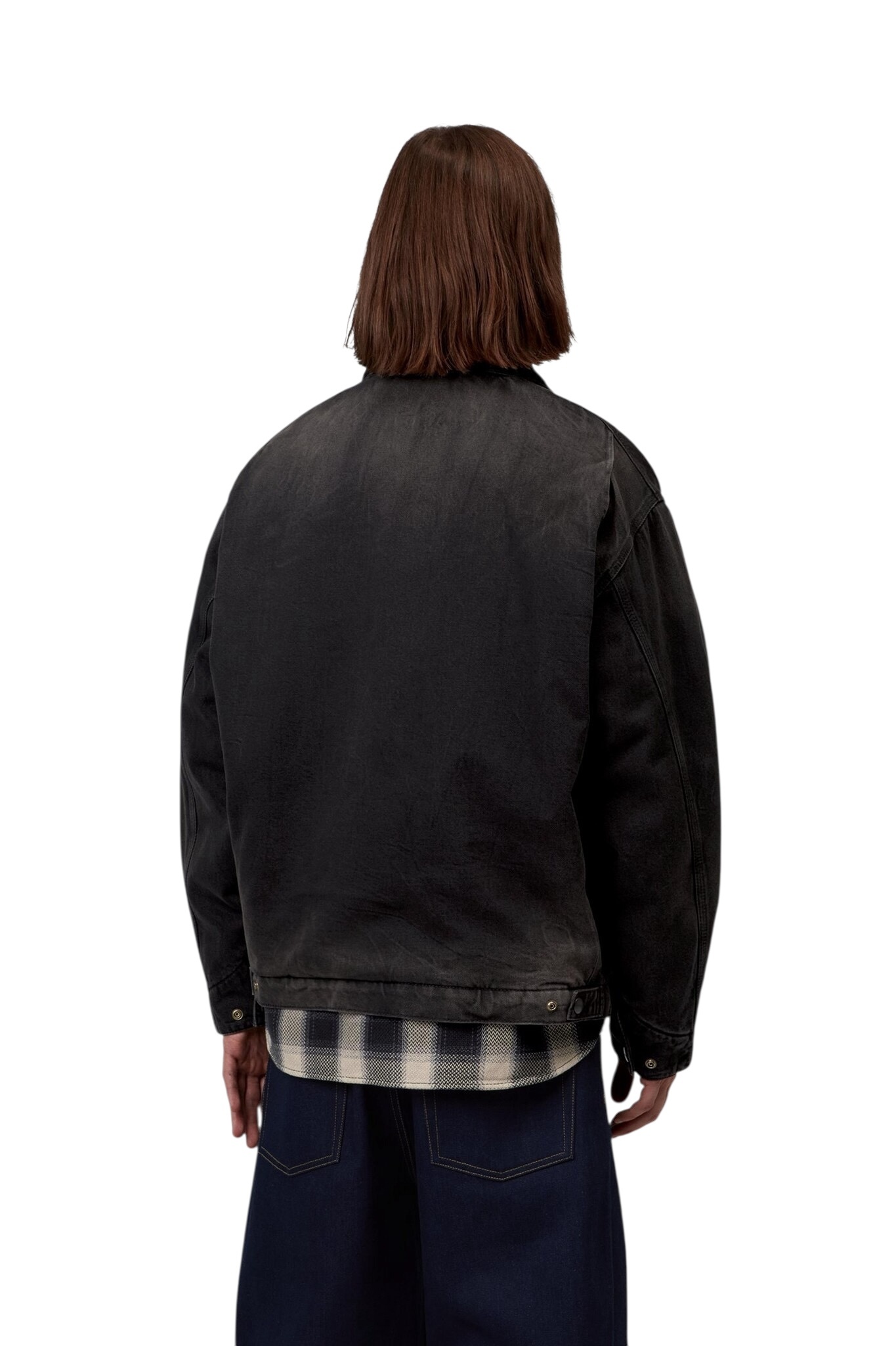 Carhartt WIP OG Detroit Jacket - Black/Black Tobacco Used Wash