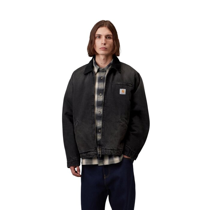 Carhartt WIP OG Detroit Jacket - Black/Black Tobacco Used Wash