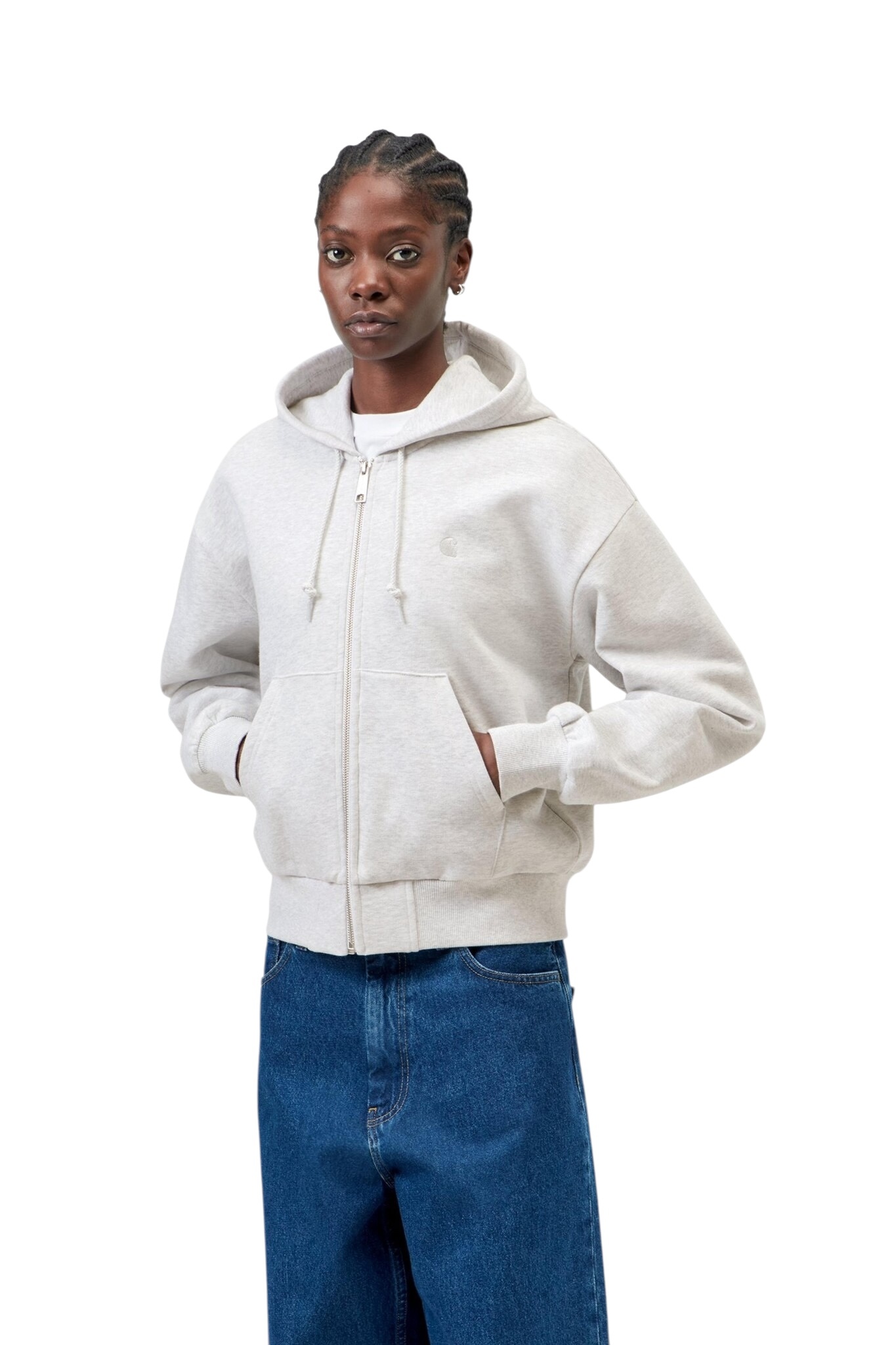 Carhartt WIP W' Hooded Casey Jacket - Ash Heather/Silver