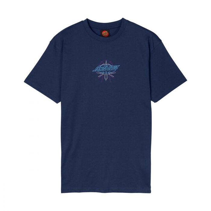 Santa Cruz Meek Pinstripe SlasherT-Shirt - Midnight Blue