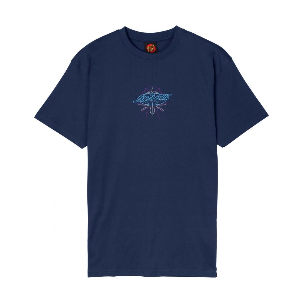 Santa Cruz Meek Pinstripe SlasherT-Shirt - Midnight Blue
