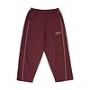 Pinstripe Wide Leg Jogger - Dark Plum