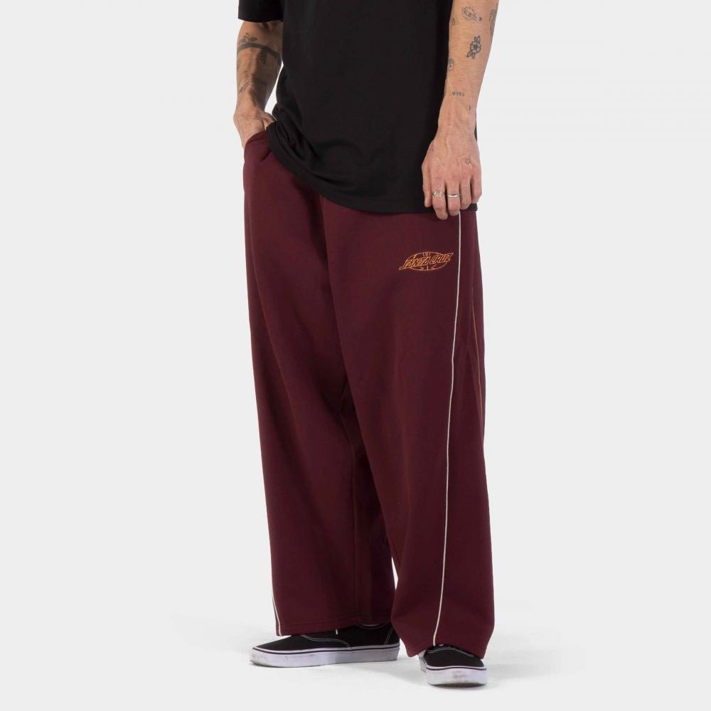 Santa Cruz Pinstripe Wide Leg Jogger - Dark Plum