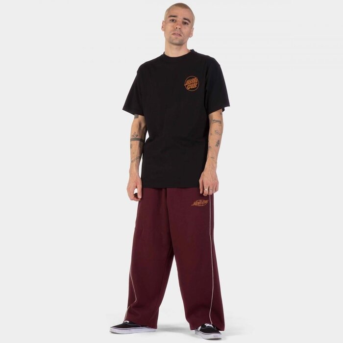 Santa Cruz Pinstripe Wide Leg Jogger - Dark Plum