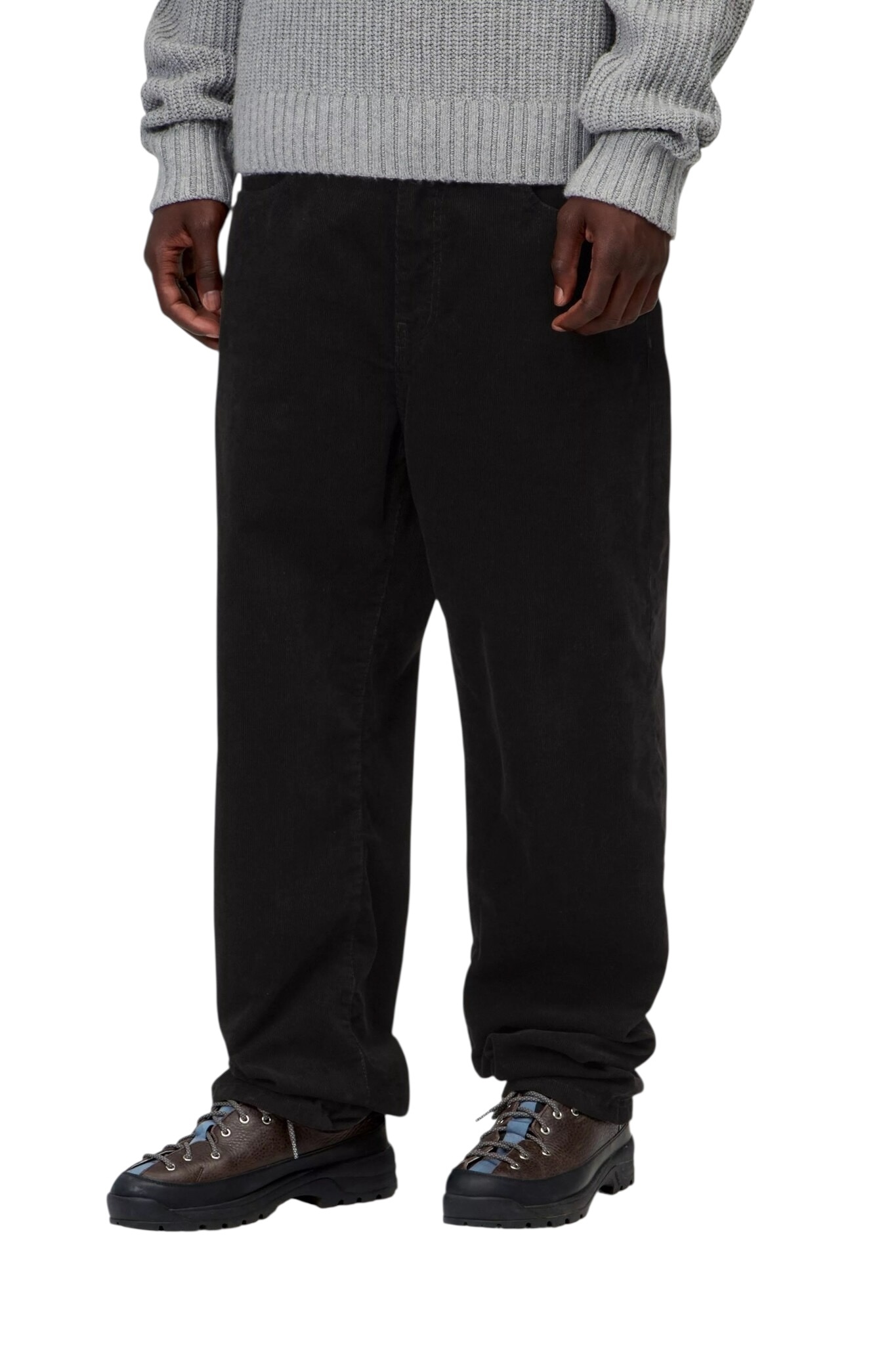 Carhartt WIP Aaron Pant - Corduroy Black (Burst Washed)